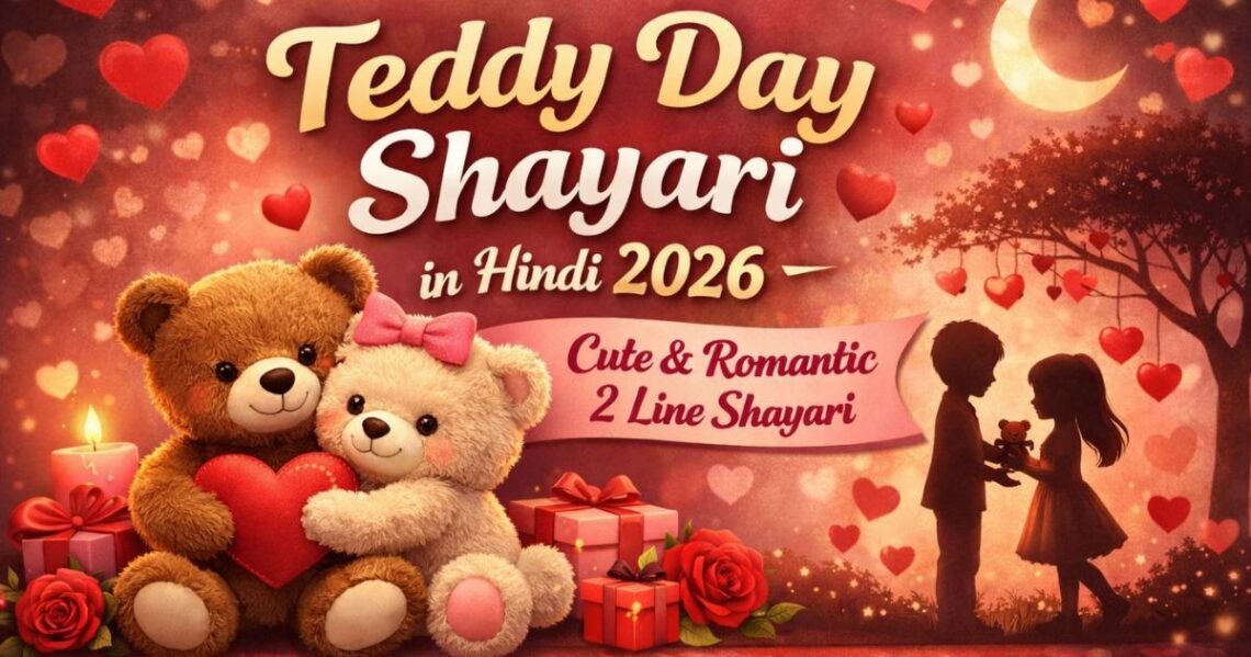 Teddy Day Shayari in Hindi 2026 – Cute & Romantic 2 Line Shayari