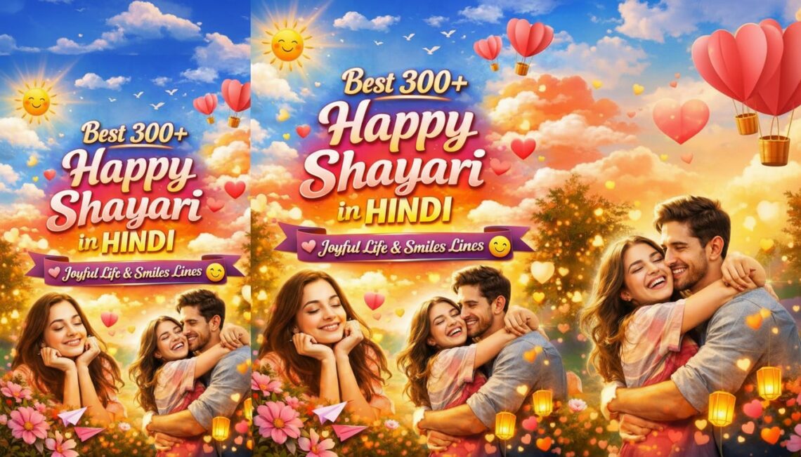 Best 300+ Happy Shayari in Hindi – Joyful Life & Smiles Lines